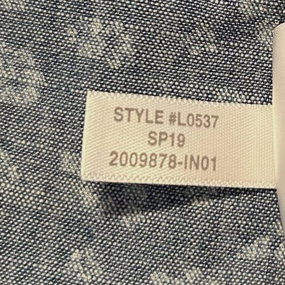 J. Crew Mercantile blue chambray floral print faux wrap dress - Picture 8 of 11